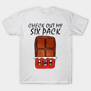 Check Out My Six Pack Funny Chocolate T-Shirt